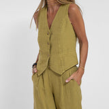 Aira - Ensemble Gilet Boutonné & Pantalon Large