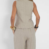 Aira - Ensemble Gilet Boutonné & Pantalon Large